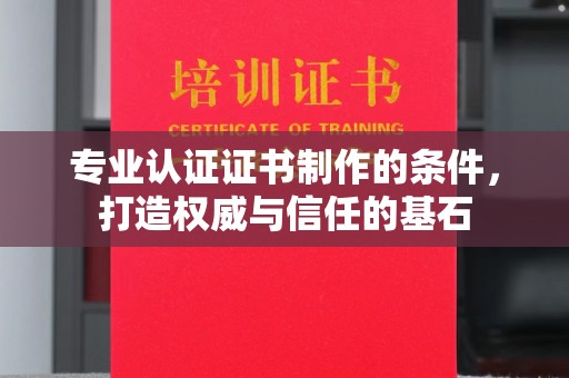 宜阳专业认证证书制作的条件，打造权威与信任的基石
