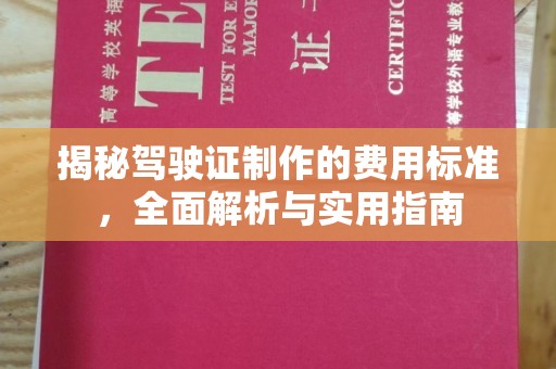 宜阳揭秘驾驶证制作的费用标准，全面解析与实用指南