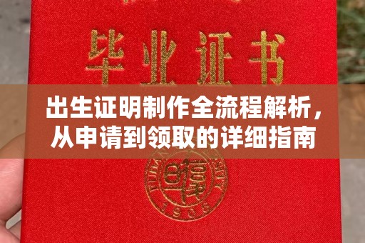 宜阳出生证明制作全流程解析，从申请到领取的详细指南