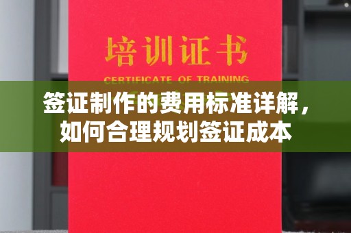 宜阳签证制作的费用标准详解，如何合理规划签证成本